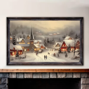 Samsung Frame - Talvinen joulukylä